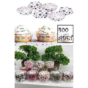 400 lü Muffin Kağıdı Kek Kalıbı Desenli